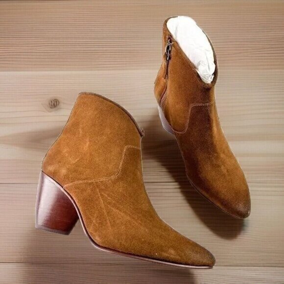 Ariat Two24 Boots womens 9 Brown Leather Meadow Brook Ankle Western Side Zip - Picture 1 of 11